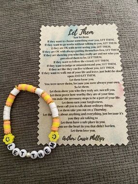 Handmade Let Them Beaded Bracelet